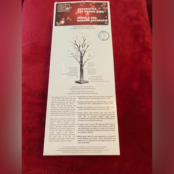 24 Inch Decorative LED Brown Tree Battery Operated - Picture 3 of 3